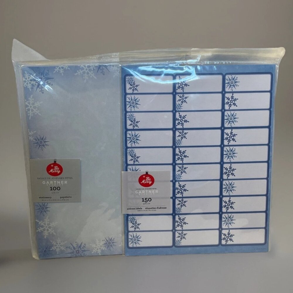 Garner Studios Have a Happy Holiday 100 Sheets 8.5x11 Stationery 150 Add Labels